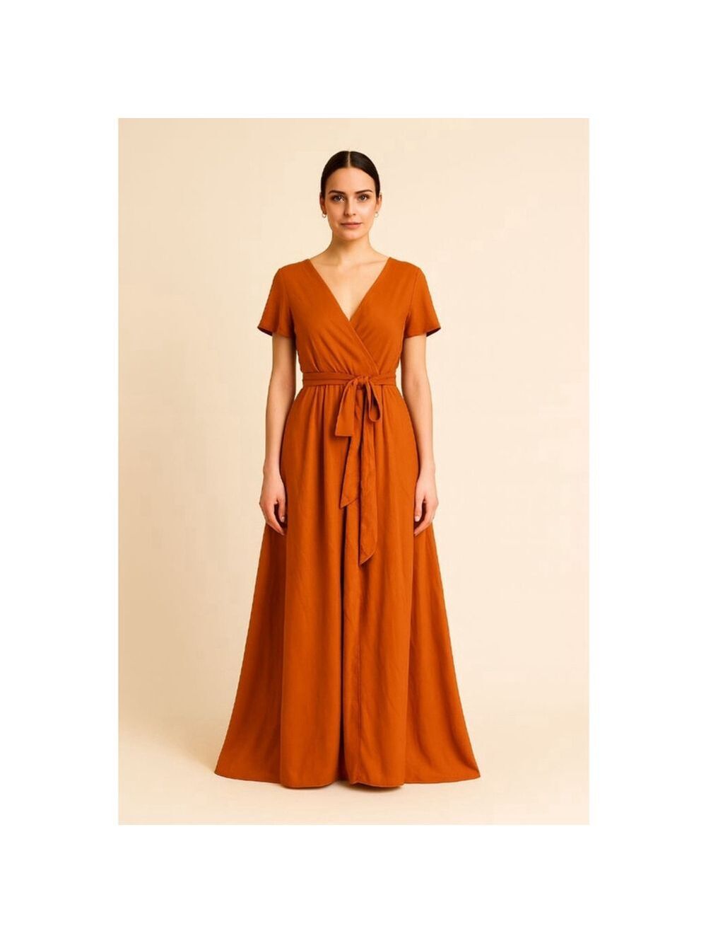 Lavetir Burnt Orange Maxi Dress Size 8